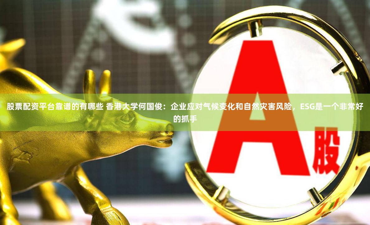 股票配资平台靠谱的有哪些 香港大学何国俊：企业应对气候变化和自然灾害风险，ESG是一个非常好的抓手