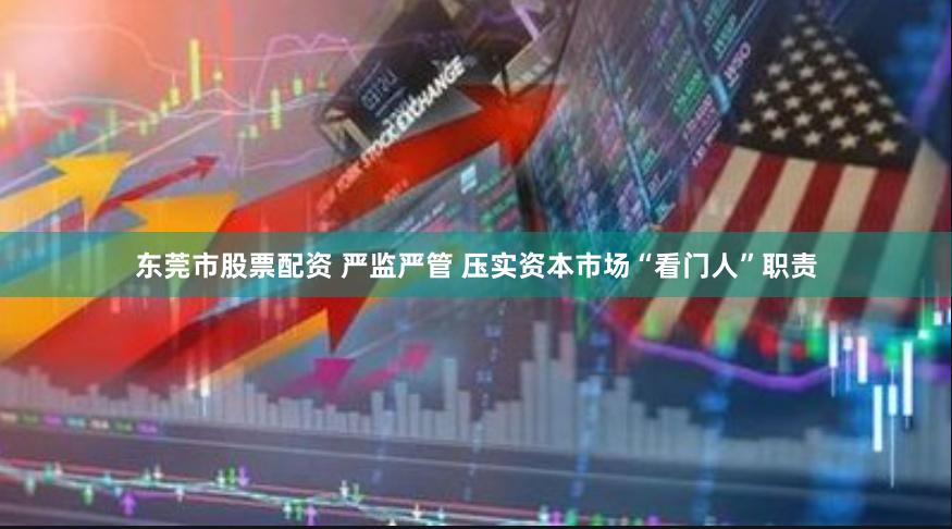 东莞市股票配资 严监严管 压实资本市场“看门人”职责